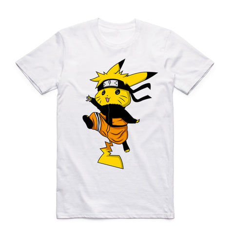 NARUTO AND POKEMON CROSSOVER T-SHIRTS